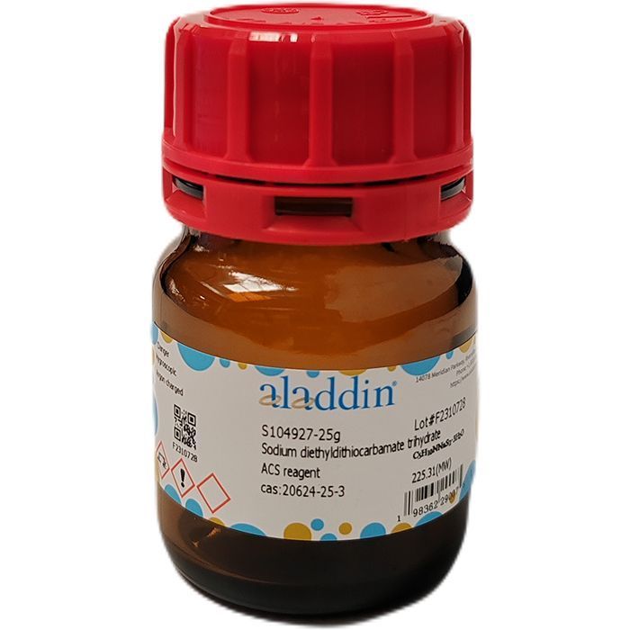 Sodium diethyldithiocarbamate trihydrate - ACS CAS No(20624-25-3) by Aladdin Scientific