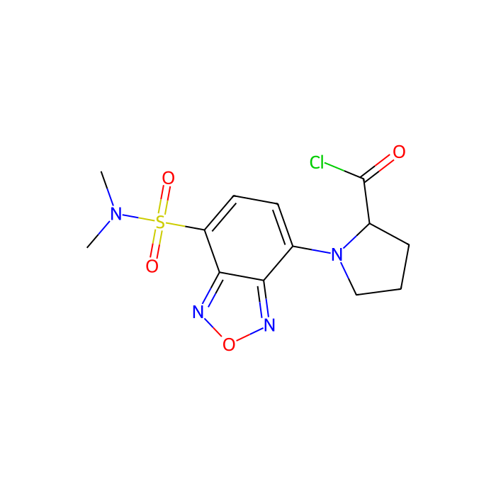 (S)-(-)-DBD-Pro-COCl [=(S)-(-)-4-(N,N-Dimethylaminosulfonyl)-7-(2-chloroformylpyrrolidin-1-yl)-2,1,3-benzoxadiazole] [HPLC Labeling Reagent for e.e. Determination] - ≥90%(HPLC) CAS No(150993-63-8) by Aladdin Scientific
