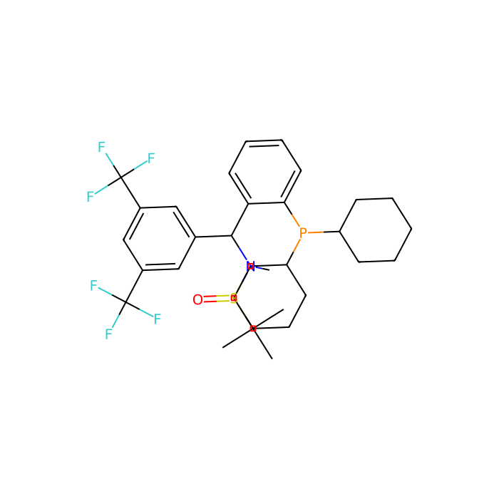 [S(R)]-N-[(R)-3,5-Bis(trifluoromethyl)phenyl][2-(dicyclohexylphosphanyl)phenyl]-N,2-dimethyl-2-propanesulfinamide - ≥95% CAS No(2565792-86-9) by Aladdin Scientific