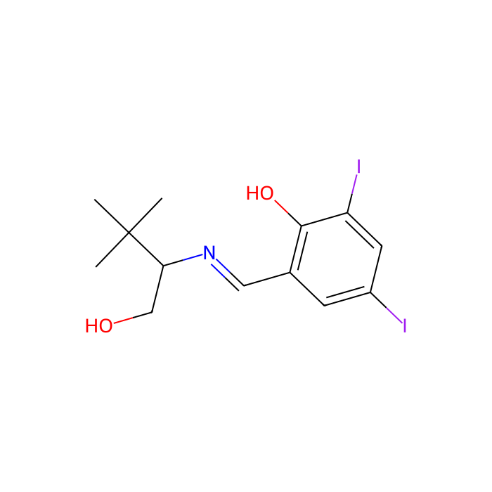 (S)-(−)-2-[(1-Hydroxy-3,3-dimethylbutan-2-ylimino)methyl]-4,6-diiodophenol - ≥97% CAS No(477339-39-2) by Aladdin Scientific