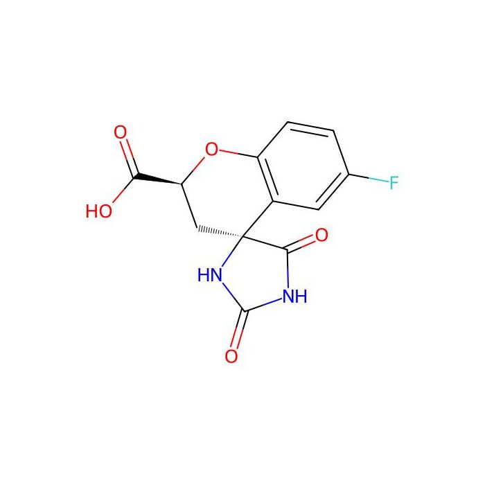 (2S,4S)-6-Fluoro-2,3-dihydro-2',5'-dioxospiro(4H-1-benzopyran-4,4'-imidazolidine)-2-carboxylic acid - ≥95% CAS No(136087-84-8) by Aladdin Scientific