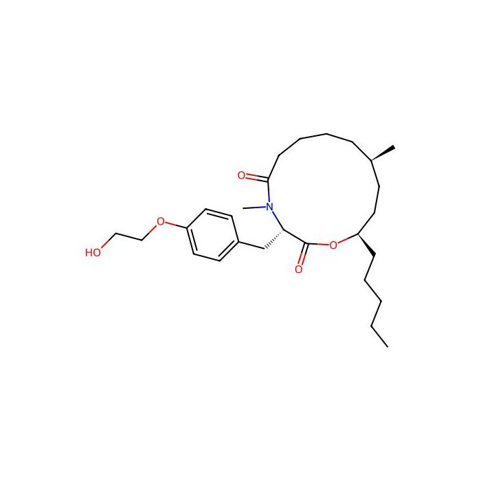 (3S,10R,13R)-3-[[4-(2-hydroxyethoxy)phenyl]methyl]-4,10-dimethyl-13-pentyl-1-oxa-4-azacyclotridecane-2,5-dione -  CAS No(258871-60-2) by Aladdin Scientific
