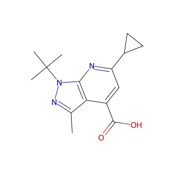 1-tert-butyl-6-cyclopropyl-3-methyl-1H-pyrazolo[3,4-b]pyridine-4-carboxylic acid - ≥95% CAS No(1118787-47-5) by Aladdin Scientific