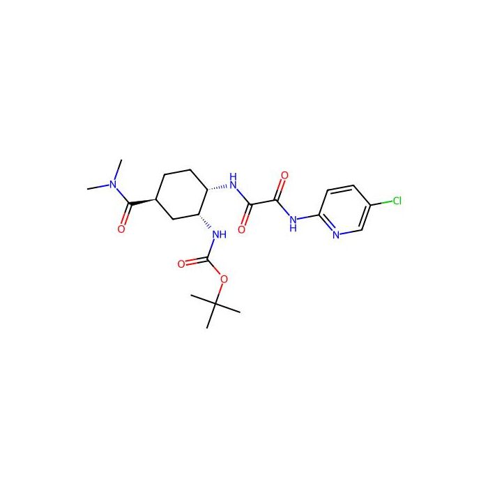 tert-Butyl ((1R,2S,5S)-2-((2-((5-chloropyridin-2-yl)amino)-2-oxoacetyl)amino)-5-(dimethylaminocarbonyl)cyclohexyl)carbamate - ≥99% CAS No(480452-36-6) by Aladdin Scientific
