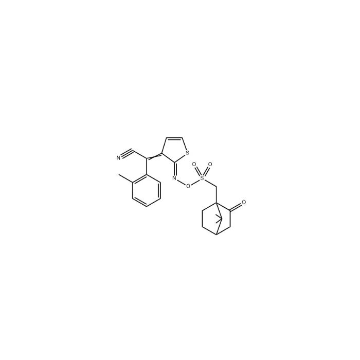 (Z) 2- ((Z) -2- (((7,7-dimethyl-2-oxobicyclo [2.2.1] heptan-1-yl) methyl) sulfonyl) oxy) imino) thieno-3 (2H) - methylene) -2- (o-methylphenyl) acetonitrile - ≥98.5%,Single Metal≤200ppb;Total Metal≤500ppb CAS No(1138028-44-0) by Aladdin Scientific