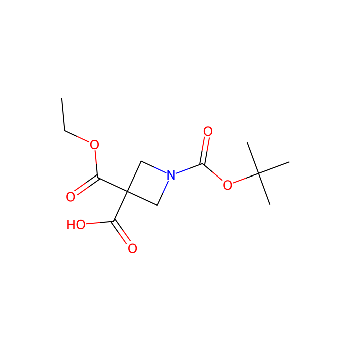 1-[(tert-butoxy)carbonyl]-3-(ethoxycarbonyl)azetidine-3-carboxylic acid - ≥97% CAS No(1011479-76-7) by Aladdin Scientific