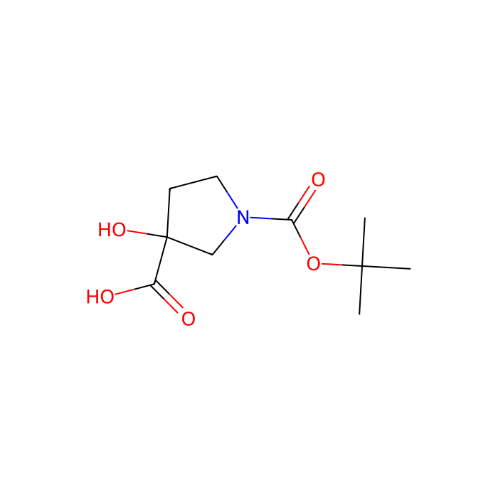 1-[(tert-butoxy)carbonyl]-3-hydroxypyrrolidine-3-carboxylic acid - ≥97% CAS No(1067239-08-0) by Aladdin Scientific