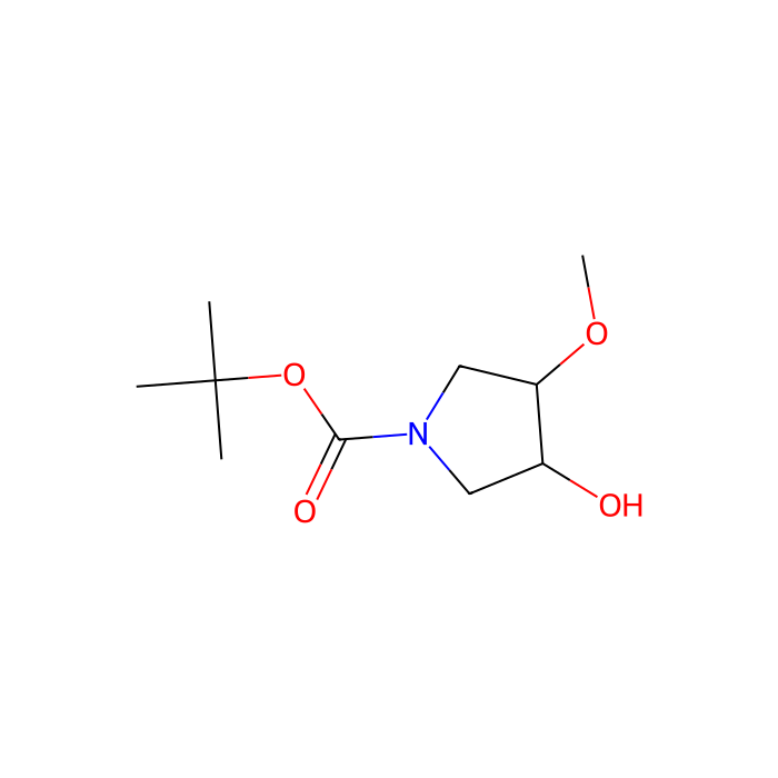 tert-butyl trans-3-hydroxy-4-methoxypyrrolidine-1-carboxylate - ≥97%  by Aladdin Scientific