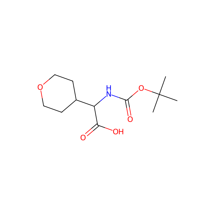 2-((tert-butoxycarbonyl)amino)-2-(tetrahydro-2h-pyran-4-yl)acetic acid - ≥97% CAS No(182287-49-6) by Aladdin Scientific