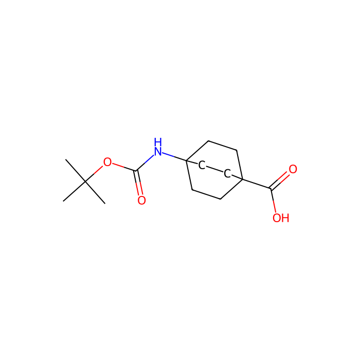 4-​((tert-​Butoxycarbonyl)​amino)​bicyclo[2.2.2]​octane-​1-​carboxylic acid - ≥97% CAS No(863304-76-1) by Aladdin Scientific