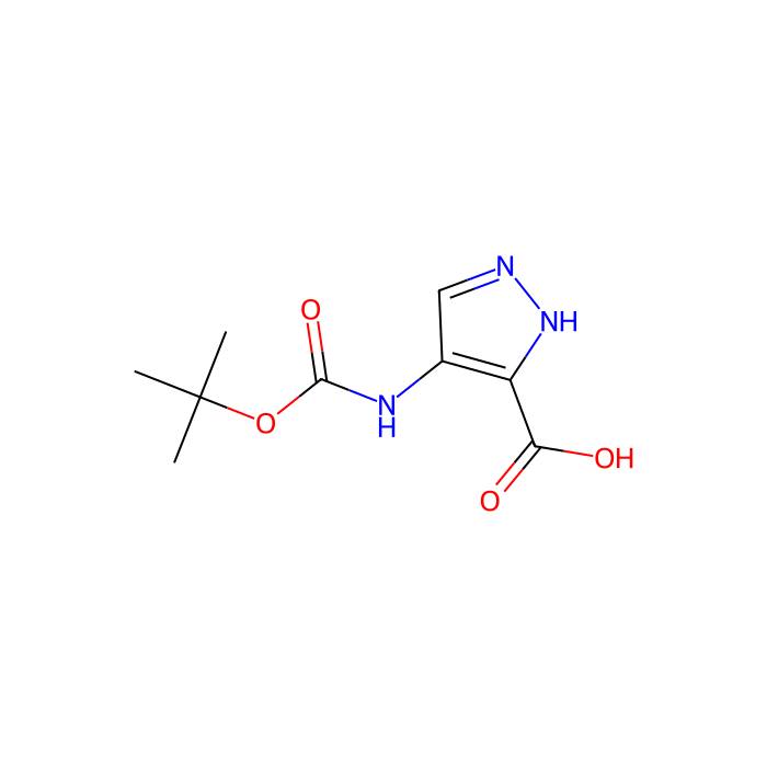 4-{[(tert-butoxy)carbonyl]amino}-1H-pyrazole-3-carboxylic acid - ≥97% CAS No(896466-71-0) by Aladdin Scientific