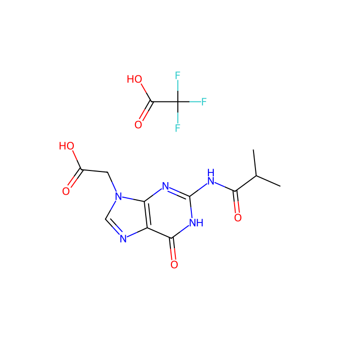 2,2,2-Trifluoroacetic acid compound with 2-(2-isobutyramido-6-oxo-1H-purin-9(6H)-yl)acetic acid (1:1) - ≥97% CAS No(1638487-44-1) by Aladdin Scientific