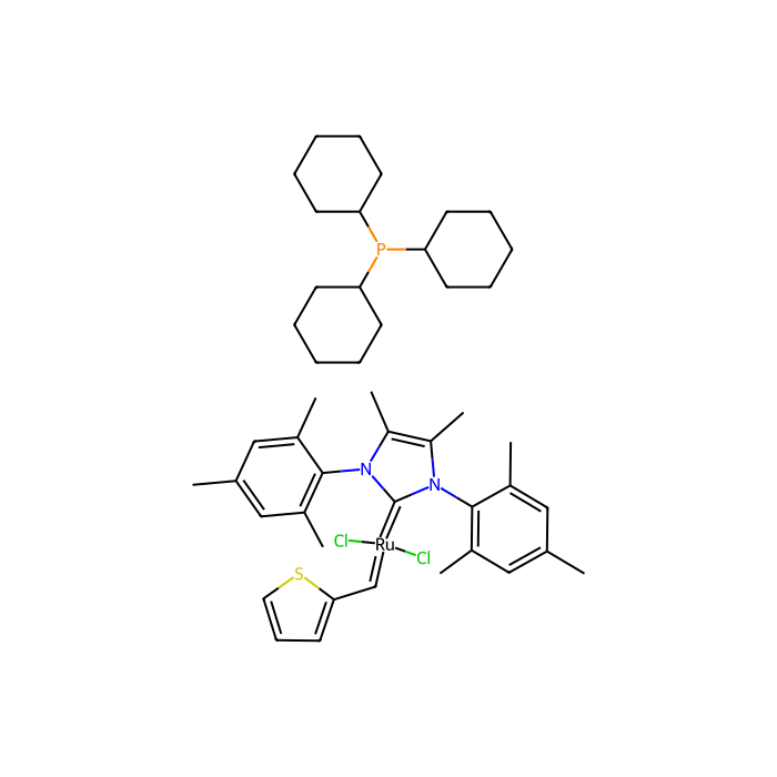 Tricyclohexylphosphine[4,5-dimethyl-1,3-bis(2,4,6-trimethylphenyl)imidazol-2-ylidene][2-thienylmethylene]ruthenium(II) dichloride - ≥95% CAS No(1190427-50-9) by Aladdin Scientific
