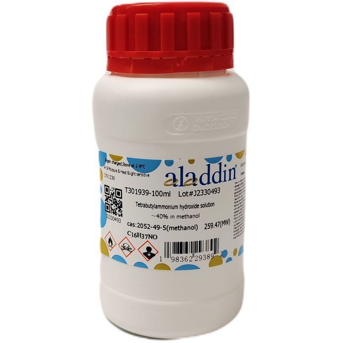 Tetrabutylammonium hydroxide solution（TBAOH） - ～40% in methanol CAS No(2052-49-5) by Aladdin Scientific