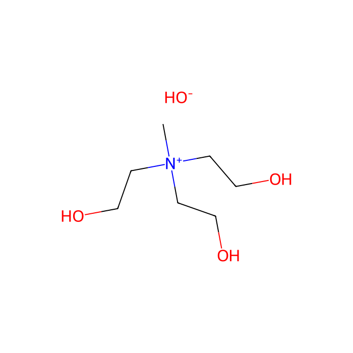 Tris(2-hydroxyethyl)methylammonium Hydroxide  - 45-50％ in water，Containing MEHQ stabilizer CAS No(33667-48-0) by Aladdin Scientific