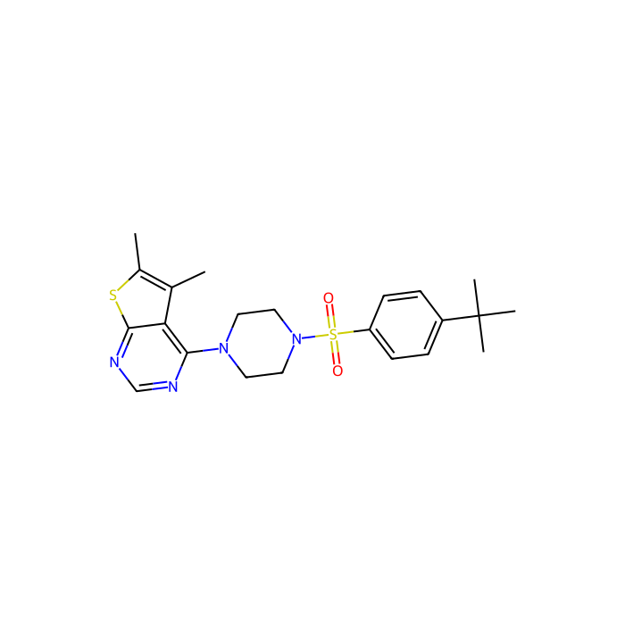 4-[4-(4-Tert-butylphenyl)sulfonylpiperazin-1-yl]-5,6-dimethylthieno[2,3-d]pyrimidine - 10mM in DMSO CAS No(393129-91-4) by Aladdin Scientific