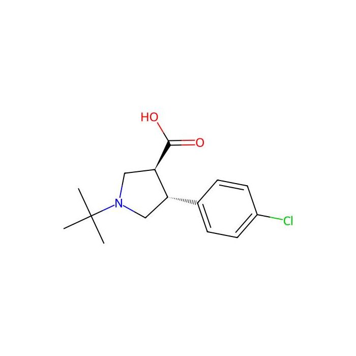 (3S,4R)-1-tert-butyl-4-(4-chlorophenyl)pyrrolidine-3-carboxylic acid - ≥97% CAS No(1002728-89-3) by Aladdin Scientific