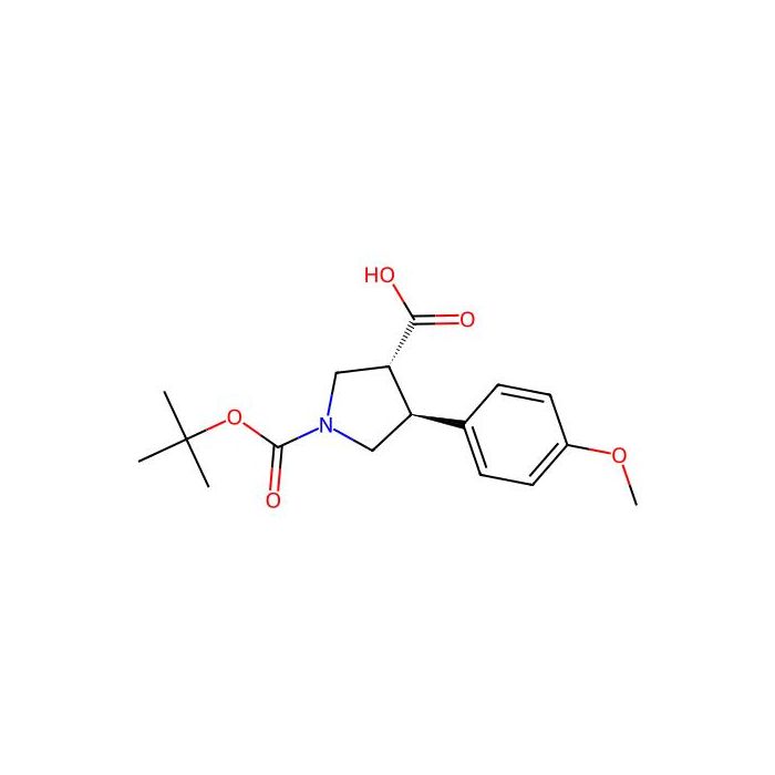 trans-1-(tert-butoxycarbonyl)-4-(4-methoxyphenyl)pyrrolidine-3-carboxylic acid - ≥98% CAS No(1000415-75-7) by Aladdin Scientific