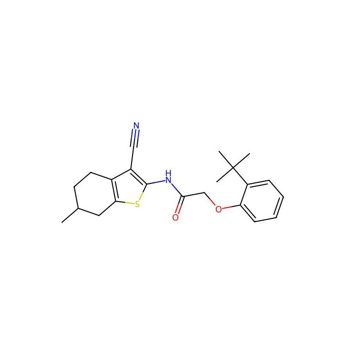 2-(2-tert-butylphenoxy)-N-(3-cyano-6-methyl-4,5,6,7-tetrahydro-1-benzothiophen-2-yl)acetamide -  CAS No(347366-76-1) by Aladdin Scientific