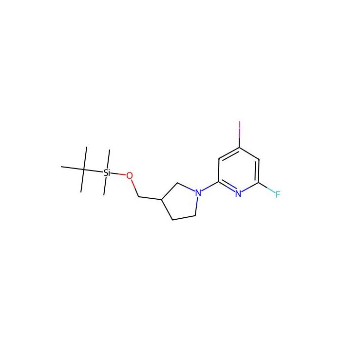 2-(3-((Tert-butyldimethylsilyloxy)methyl)-pyrrolidin-1-YL)-6-fluoro-4-iodopyridine -  CAS No(1228665-82-4) by Aladdin Scientific