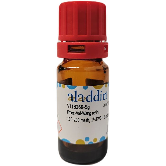 Fmoc-Val-Wang resin - 100-200 mesh, 1%DVB，Substitution 0.3-0.8mmol/g  by Aladdin Scientific