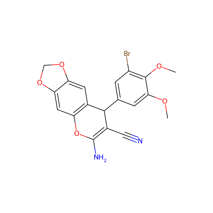 8H-1,3-Dioxolo[4,5-g][1]benzopyran-7-carbonitrile, 6-amino-8-(3-bromo-4,5-dimethoxyphenyl)  - ≥98% CAS No(663214-57-1) by Aladdin Scientific