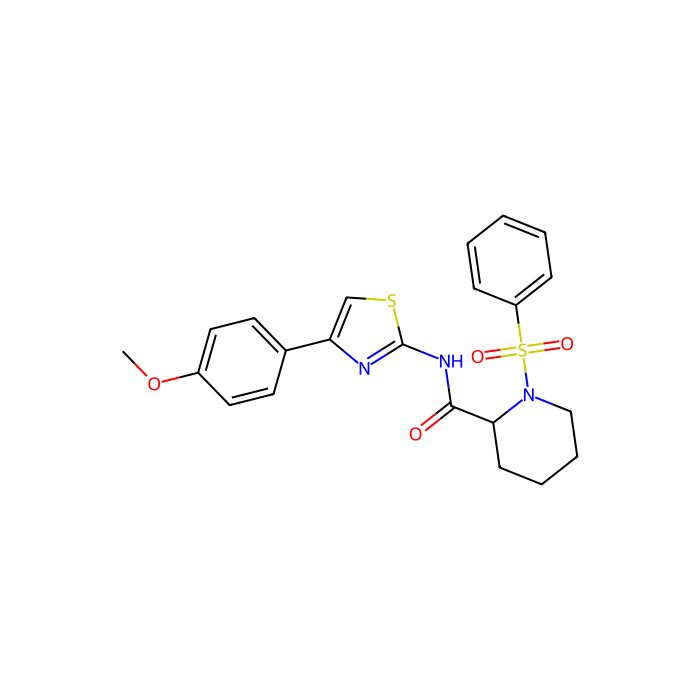 1-(benzenesulfonyl)-N-[4-(4-methoxyphenyl)-1,3-thiazol-2-yl]piperidine-2-carboxamide - ≥98% CAS No(1008671-38-2) by Aladdin Scientific