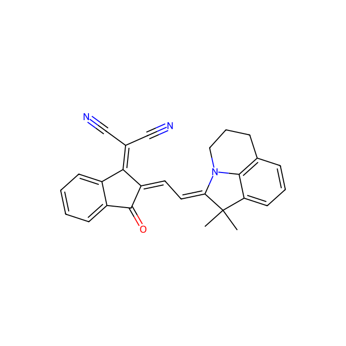 2-((Z )-2-((E )-2-(1,1-dimethyl-5,6-dihydro-1H-pyrrolo[3,2,1-ij ]quinolin-2(4H )-ylidene)ethylidene)-3-oxo-2,3-dihydro-1H-inden-1-ylidene)malononitrile - ≥99%(HPLC) CAS No(1207961-82-7) by Aladdin Scientific