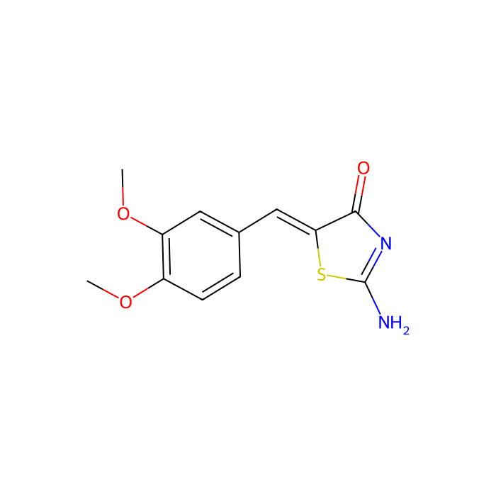 (5Z)-2-amino-5-(3,4-dimethoxybenzylidene)-1,3-thiazol-4(5H)-one - 10mM in DMSO CAS No(1198098-03-1) by Aladdin Scientific