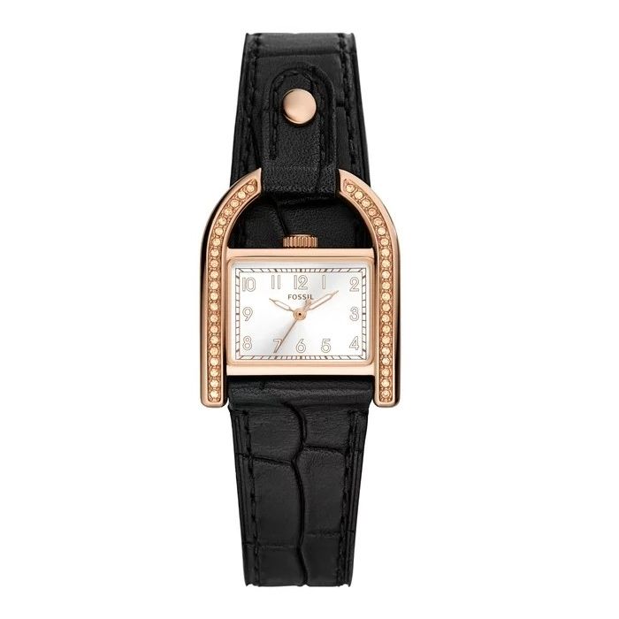 Fossil Women's Harwell Three-Hand Black Eco Leather Watch (ES5263) -   by Aladdin Scientific
