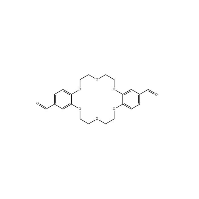 6,7,9,10,17,18,20,21-Octahydrodibenzo[b,k][1,4,7,10,13,16]hexaoxacyclooctadecine-2,13-dicarbaldehyde - ≥98% CAS No(75616-63-6) by Aladdin Scientific