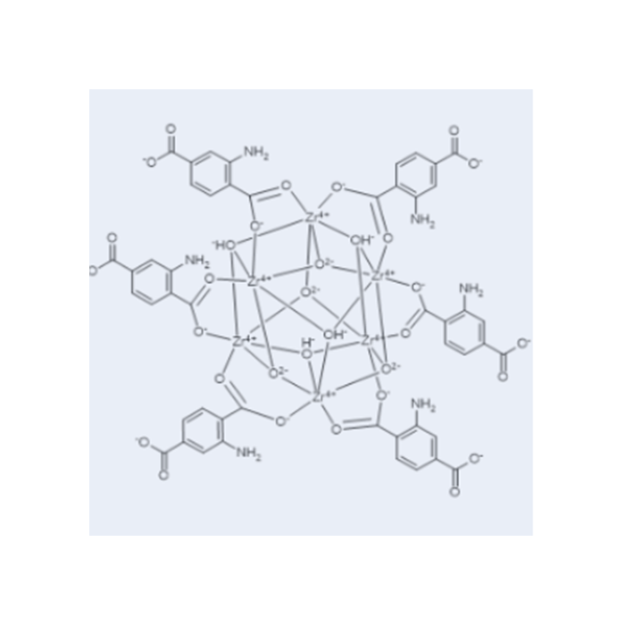 Zirconium aminobenzenedicarboxylate MOF (UiO-66-BDC-NH2, BDC-NH2:Zr=0.9-1.0) - 0.8nm-1.1nm, particle size 800nm-3um CAS No(1260119-00-3) by Aladdin Scientific