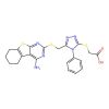[(5-{[(4-amino-5,6,7,8-tetrahydro[1]benzothieno[2,3-d]pyrimidin-2-yl)thio]methyl}-4-phenyl-4H-1,2,4-triazol-3-yl)thio]acetic acid