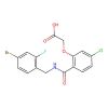 (2-(((4-Bromo-2-fluorobenzyl)amino)carbonyl)-5-chlorophenoxy)acetic acid