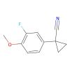 1-(3-fluoro-4-methoxyphenyl)cyclopropane-1-carbonitrile