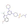 N-[2-({4-[4-[2-(difluoromethyl)-4-methoxy-1H-benzimidazol-1-yl]-6-(4-morpholinyl)-1,3,5-triazin-2-yl]-1-piperazinyl}sulfonyl)ethyl]-N,N-dimethylamine
