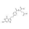 Pemetrexed, Inhibitor of dihydrofolate reductase;Inhibitor of phosphoribosylglycinamide formyltransferase; phosphoribosylglycinamide synthetase; phosphoribosylaminoimidazole synthetase;Inhibitor of thymidylate synthetase