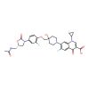 7-(4-((4-((5S)-5-(Acetamidomethyl)-2-oxo-oxazolidin-3-yl)-2-fluoro-phenoxy)methyl)-4-hydroxy-1-piperidyl)-1-cyclopropyl-6-fluoro-4-oxo-quinoline-3-carboxylic acid