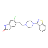 Ziprasidone, Agonist of 5-HT 1A receptor;Agonist of 5-HT 1B receptor;Agonist of 5-HT 1D receptor;Agonist of 5-ht 1e receptor;Antagonist of 5-HT 2A receptor;Antagonist of 5-HT 2C receptor;Antagonist of 5-HT 7 receptor;Antagonist of D 2 receptor;Antagonist of H 1 recept
