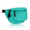 DALIX Women's 3 Pocket Polyester Fanny Pack Money Pouch Concealer Runners Bag Waist Belt, Blue