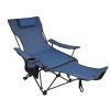 VAVSEA Camping Chair, Adjustable Outdoor Folding Chairs for Heavy Duty Support 300lb, Reclining Lounge Chairs with Footrset Suit for Beach, Outdoor and Office